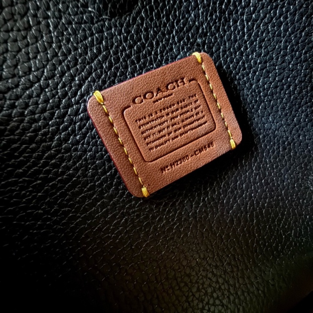 Coach Black Pebbled Leather Shoulder Bag - Picture 2 of 12